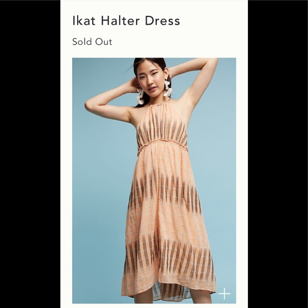 SALE New Anthropologie Akemi & Kin Ikat Halter Dress